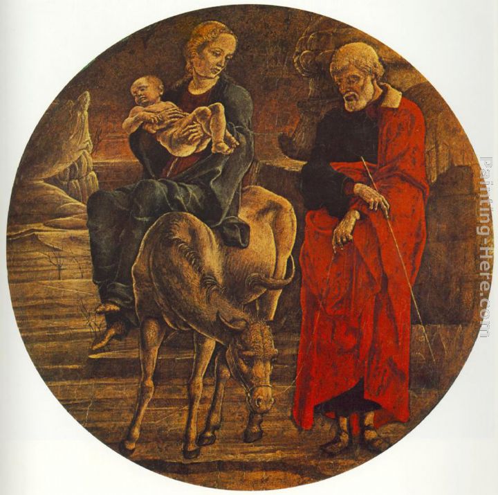 Flight to Egypt (from the predella of the Roverella Polyptych) painting - Cosme Tura Flight to Egypt (from the predella of the Roverella Polyptych) art painting